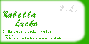 mabella lacko business card